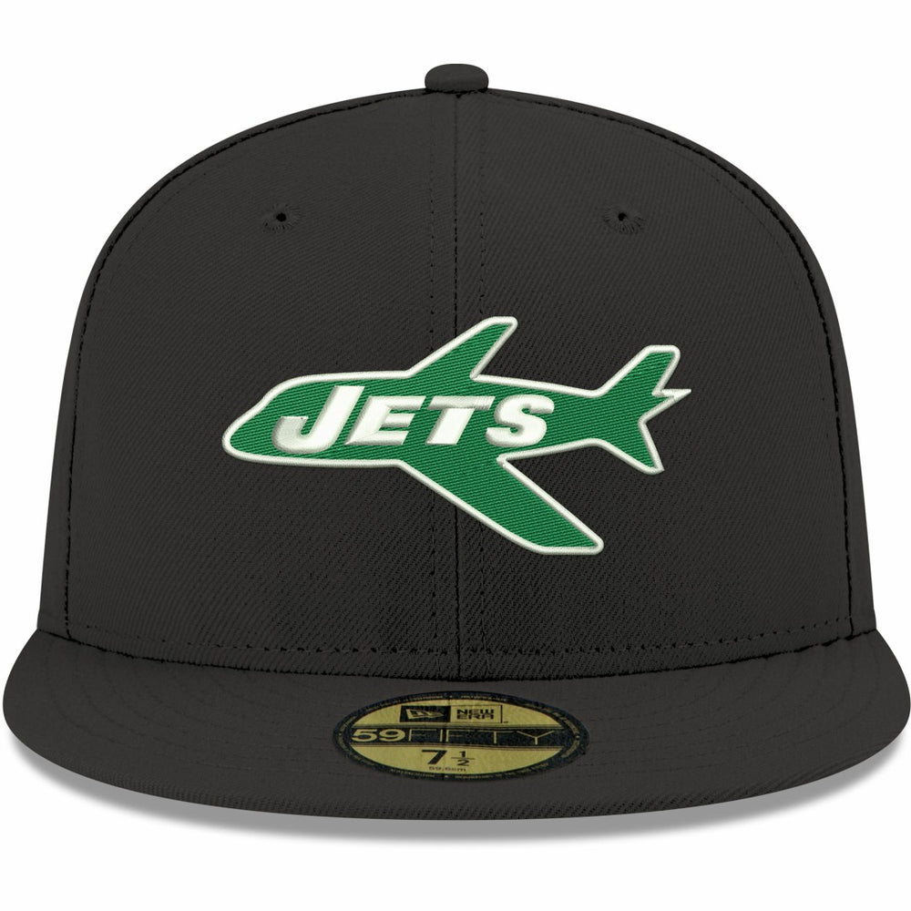 New York Jets New Era Omaha Throwback 59FIFTY Fitted Hat Black - NFL