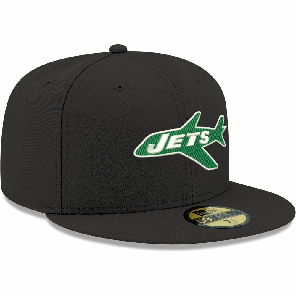 New York Jets New Era Omaha Throwback 59FIFTY Fitted Hat Black - NFL