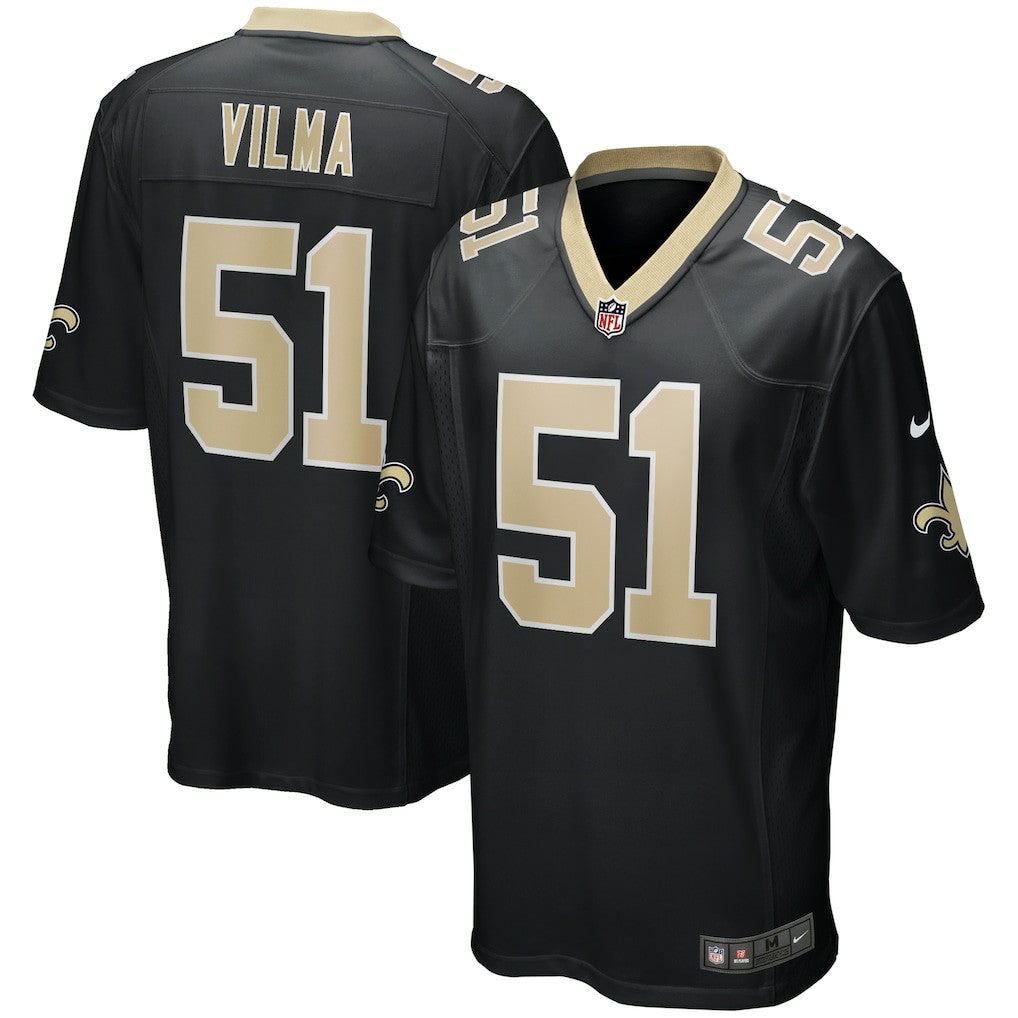 Jonathan Vilma New Orleans Saints Game Retired Player Jersey - Black | NFL Jerseys