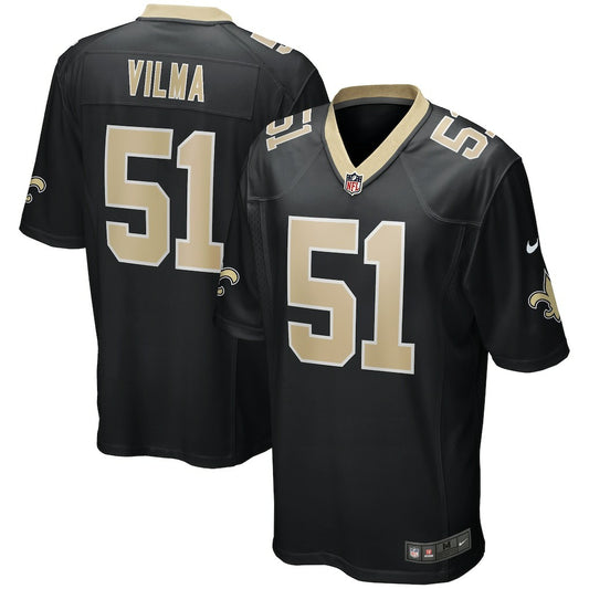 Jonathan Vilma New Orleans Saints Game Retired Player Jersey - Black | NFL Jerseys