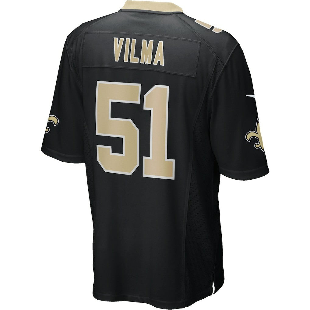 Jonathan Vilma New Orleans Saints Game Retired Player Jersey - Black | NFL Jerseys