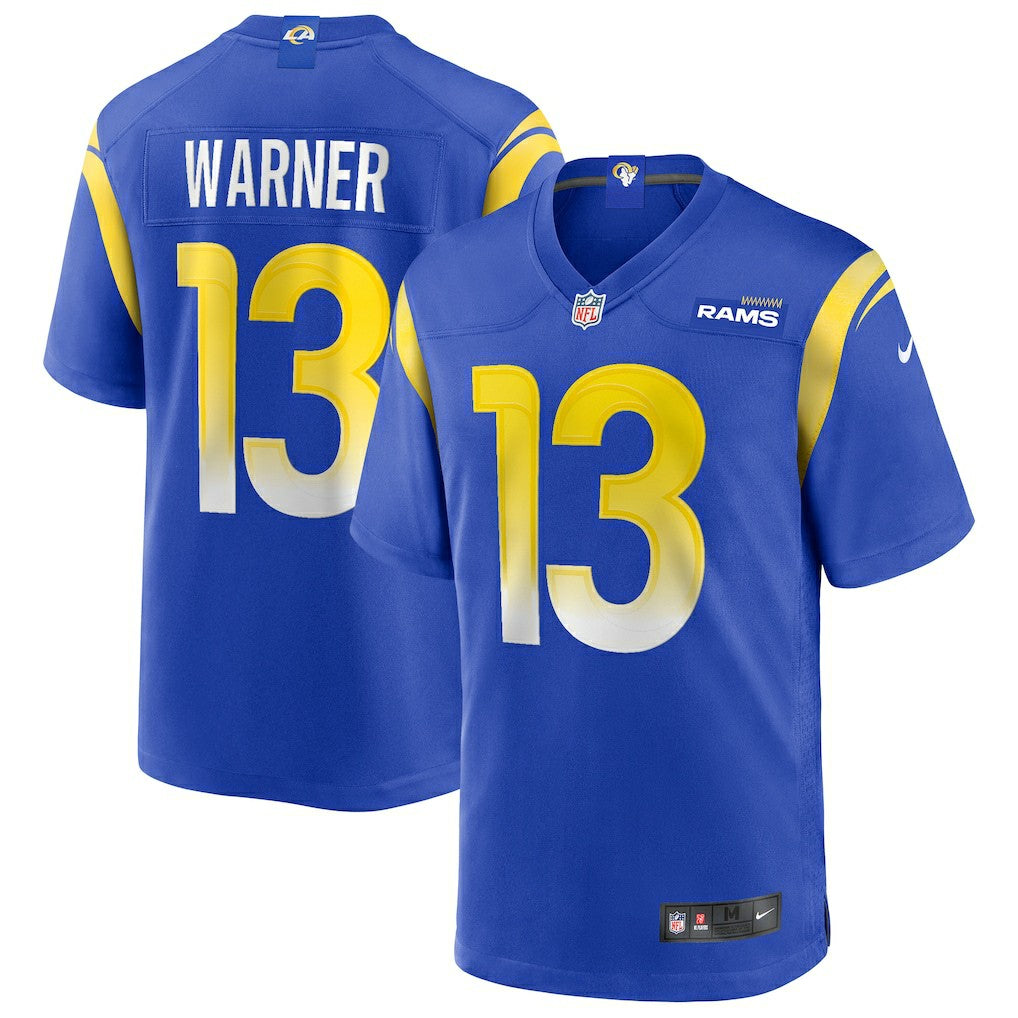 Kurt Warner Los Angeles Rams Game Retired Player Jersey Royal - Nike