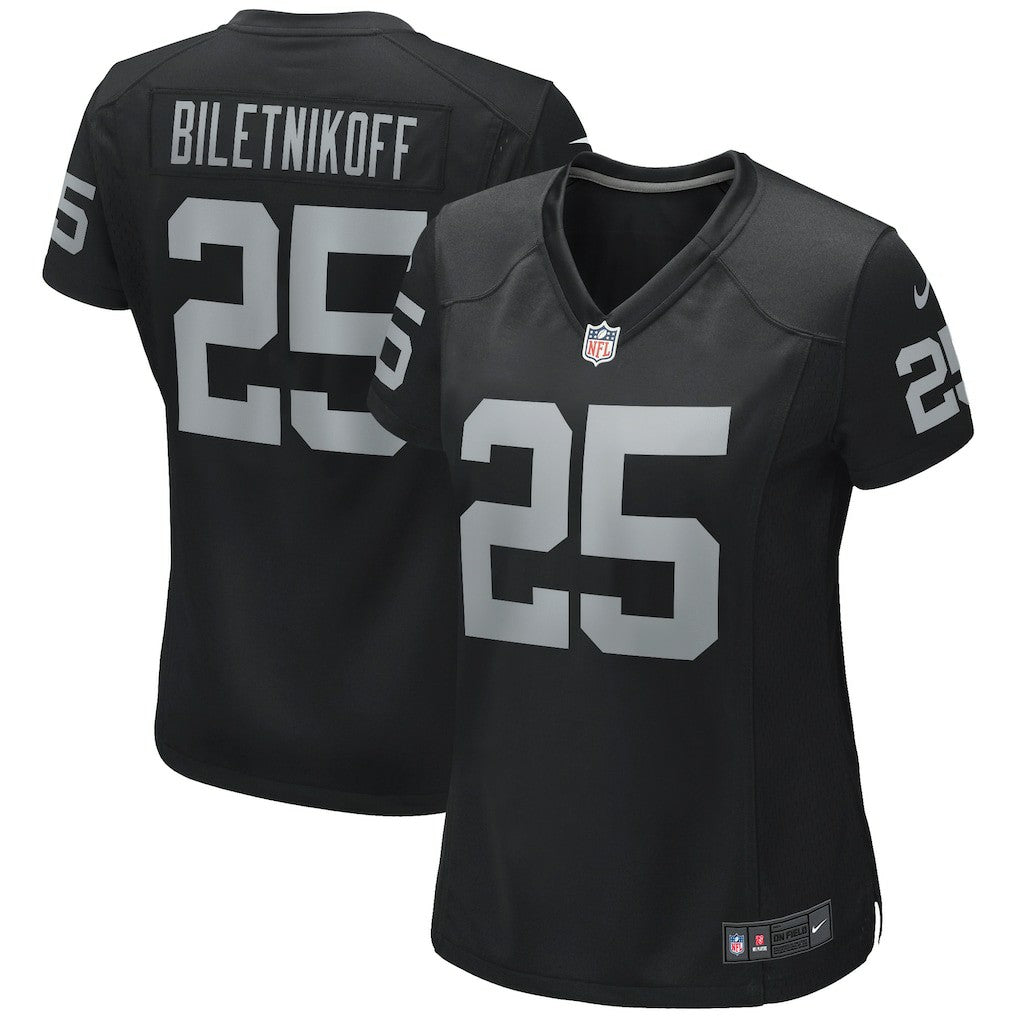 Fred Biletnikoff Las Vegas Raiders Women's Game Retired Player Jersey - Black | NFL Jerseys