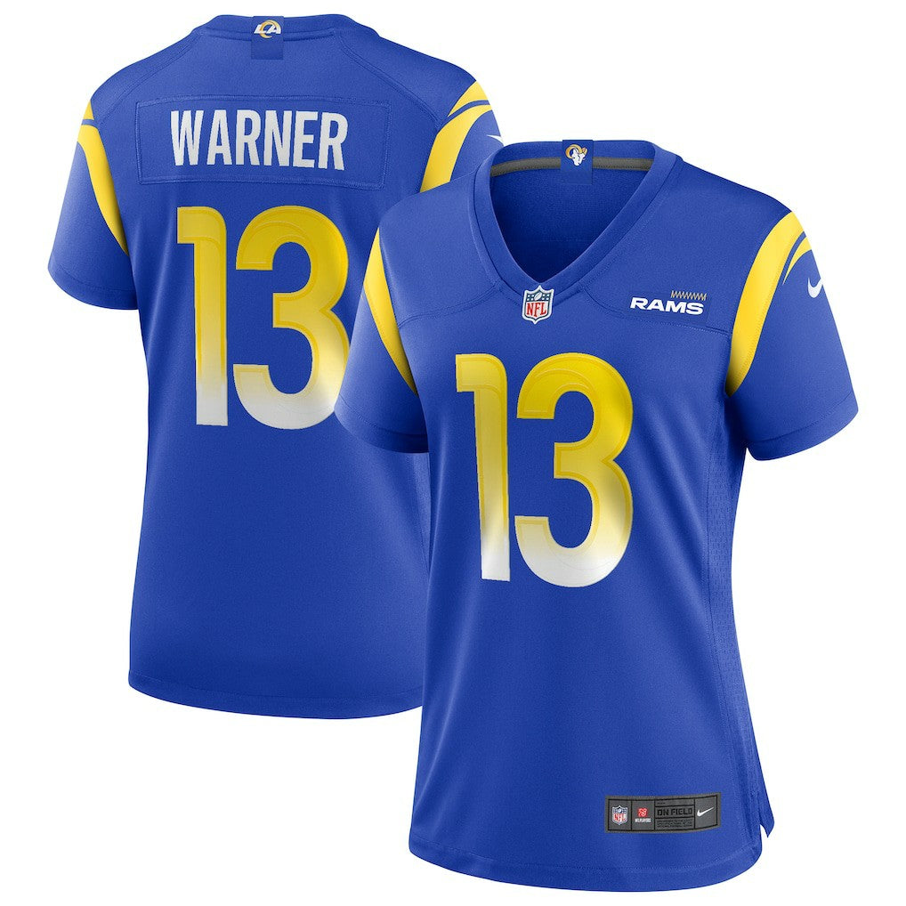 Kurt Warner Los Angeles Rams Women's Game Retired Player Jersey Royal - Nike