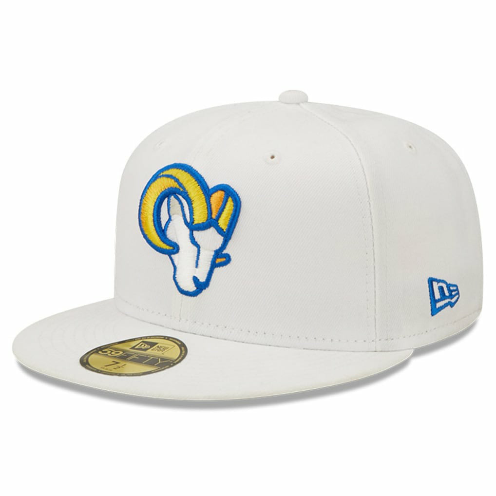 Los Angeles Rams New Era Omaha Ram Head 59FIFTY Fitted Hat White - NFL
