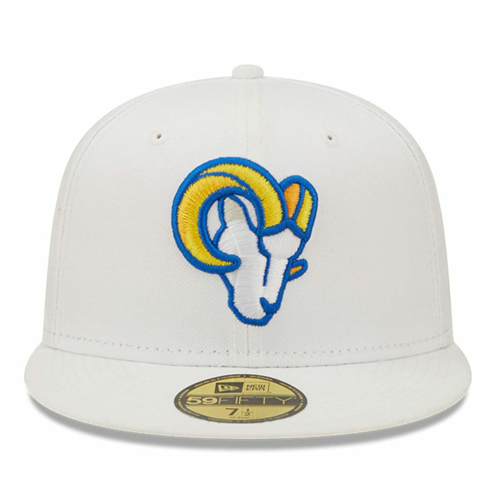 Los Angeles Rams New Era Omaha Ram Head 59FIFTY Fitted Hat White - NFL