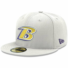 Baltimore Ravens New Era Omaha Lettermark 59FIFTY Fitted Hat White - NFL