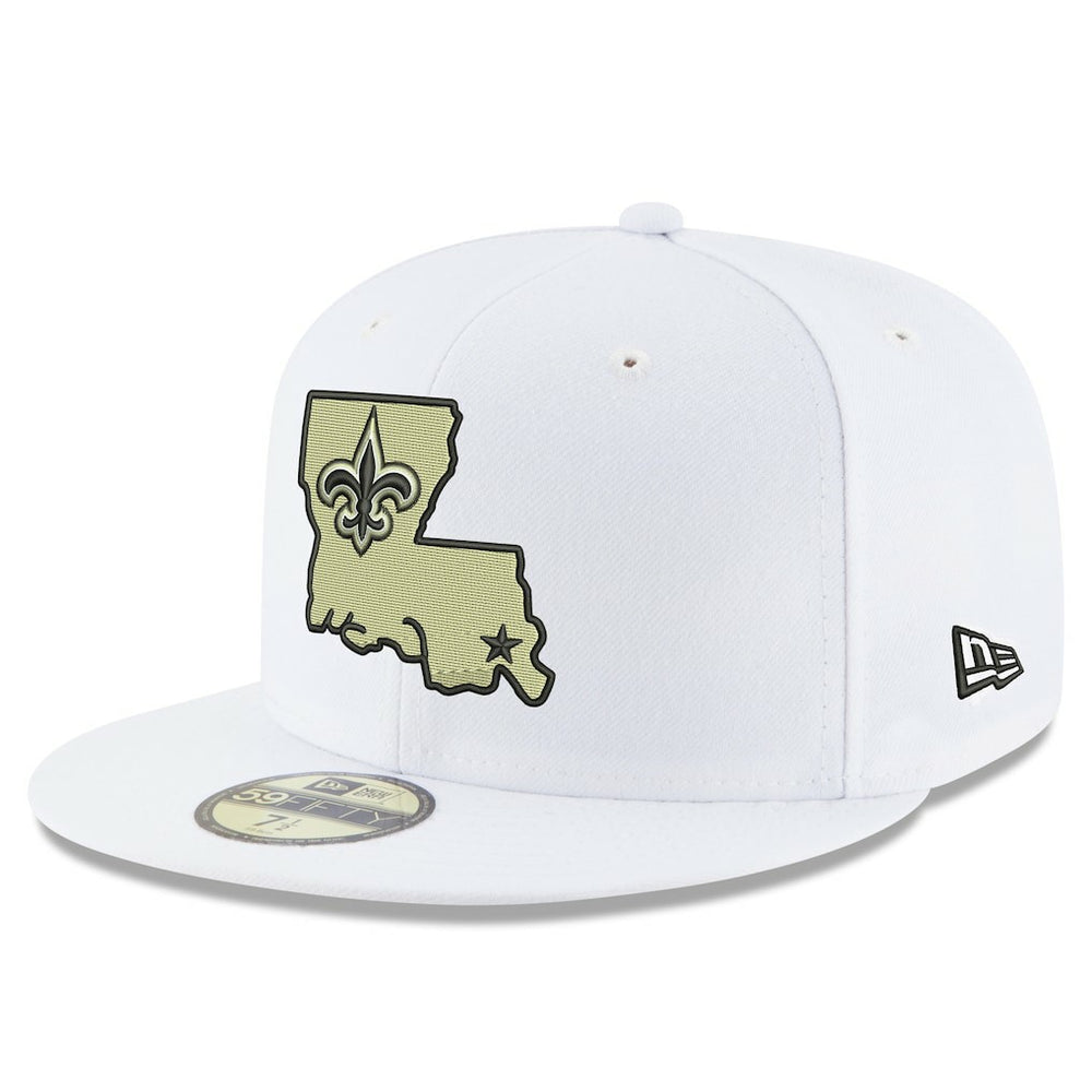 New Orleans Saints New Era Omaha Alternate Logo 59FIFTY Fitted Hat White - NFL