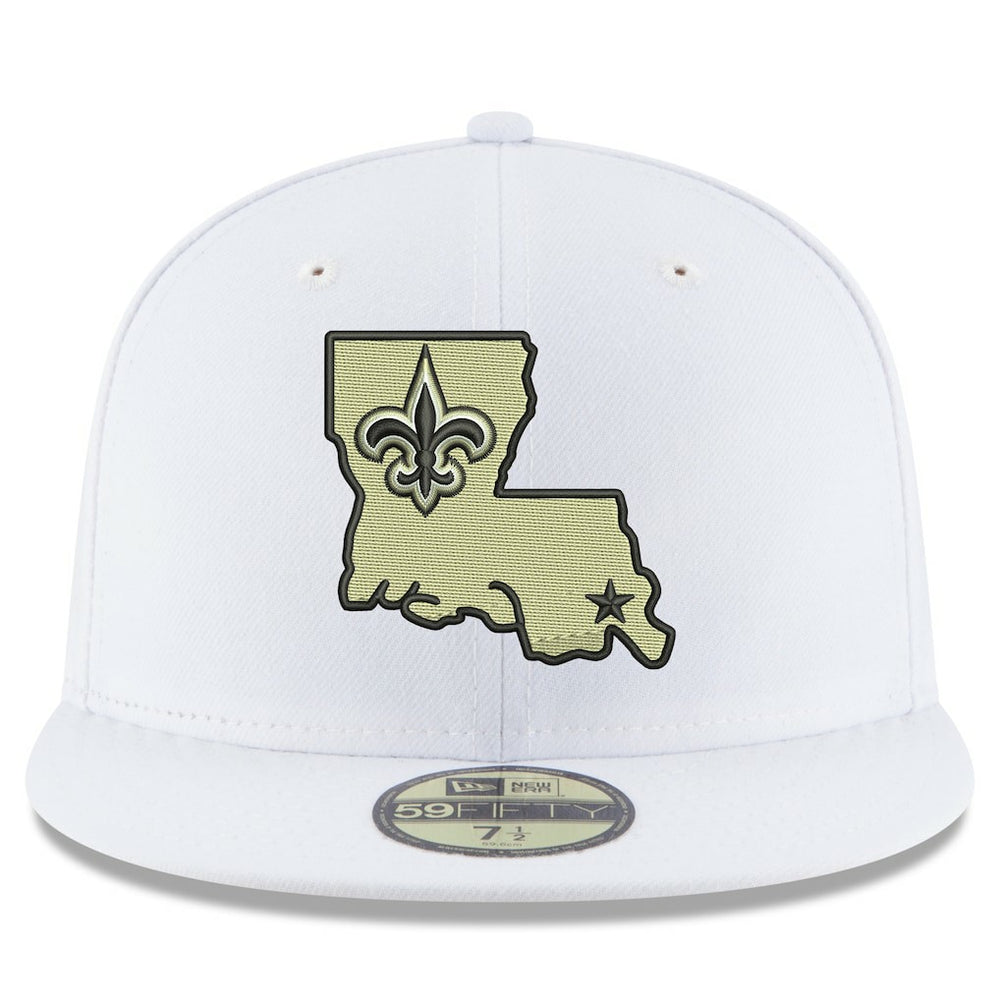 New Orleans Saints New Era Omaha Alternate Logo 59FIFTY Fitted Hat White - NFL