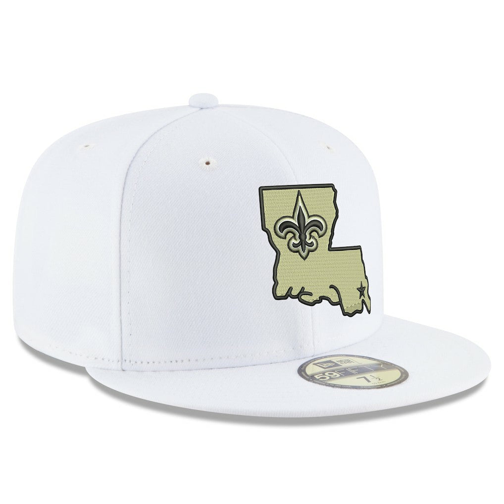 New Orleans Saints New Era Omaha Alternate Logo 59FIFTY Fitted Hat White - NFL