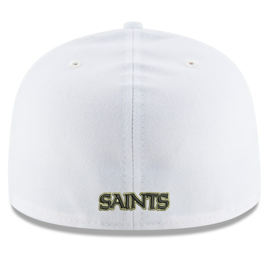 New Orleans Saints New Era Omaha Alternate Logo 59FIFTY Fitted Hat White - NFL