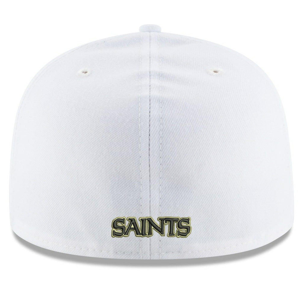 New Orleans Saints New Era Omaha Alternate Logo 59FIFTY Fitted Hat White - NFL