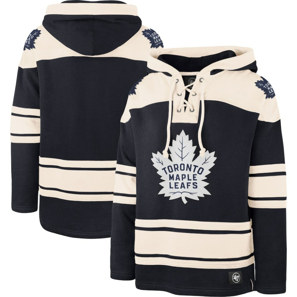 Toronto Maple Leafs - '47 Superior Lacer Pullover Hoodie Navy/Cream