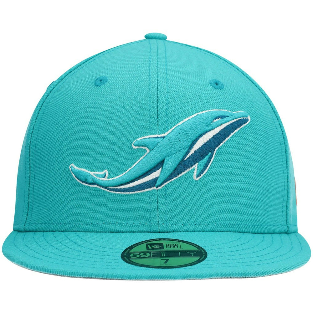 Miami Dolphins New Era Omaha 59FIFTY Fitted Hat Aqua - NFL