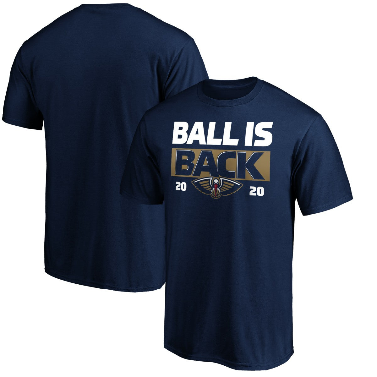 NBA - New Orleans Pelicans Ball Is Back T-Shirt - Navy