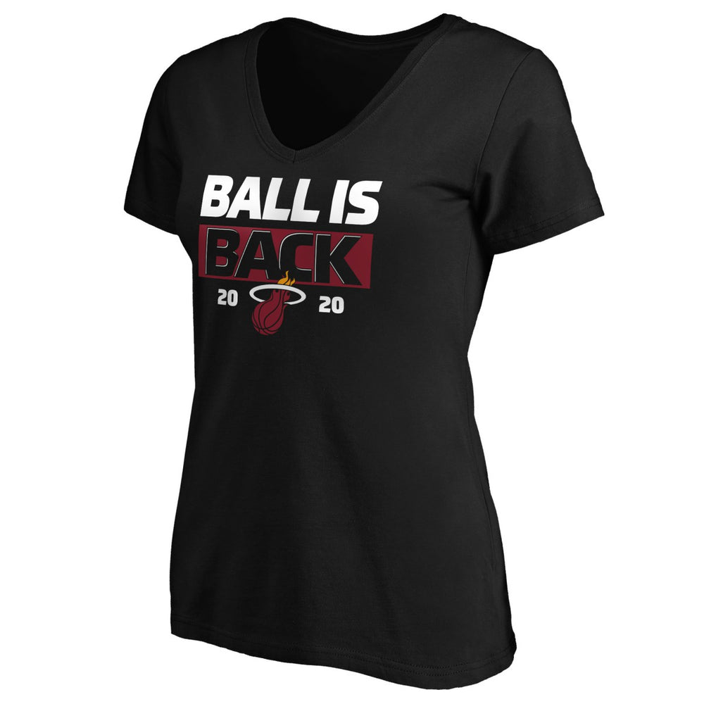 NBA - Miami Heat Women's Ball Is Back V-Neck T-Shirt - Black