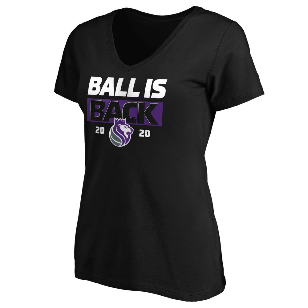 NBA - Sacramento Kings Women's Ball Is Back V-Neck T-Shirt - Black