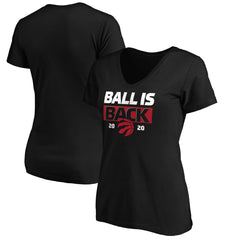 NBA - Toronto Raptors Women's Ball Is Back V-Neck T-Shirt - Black