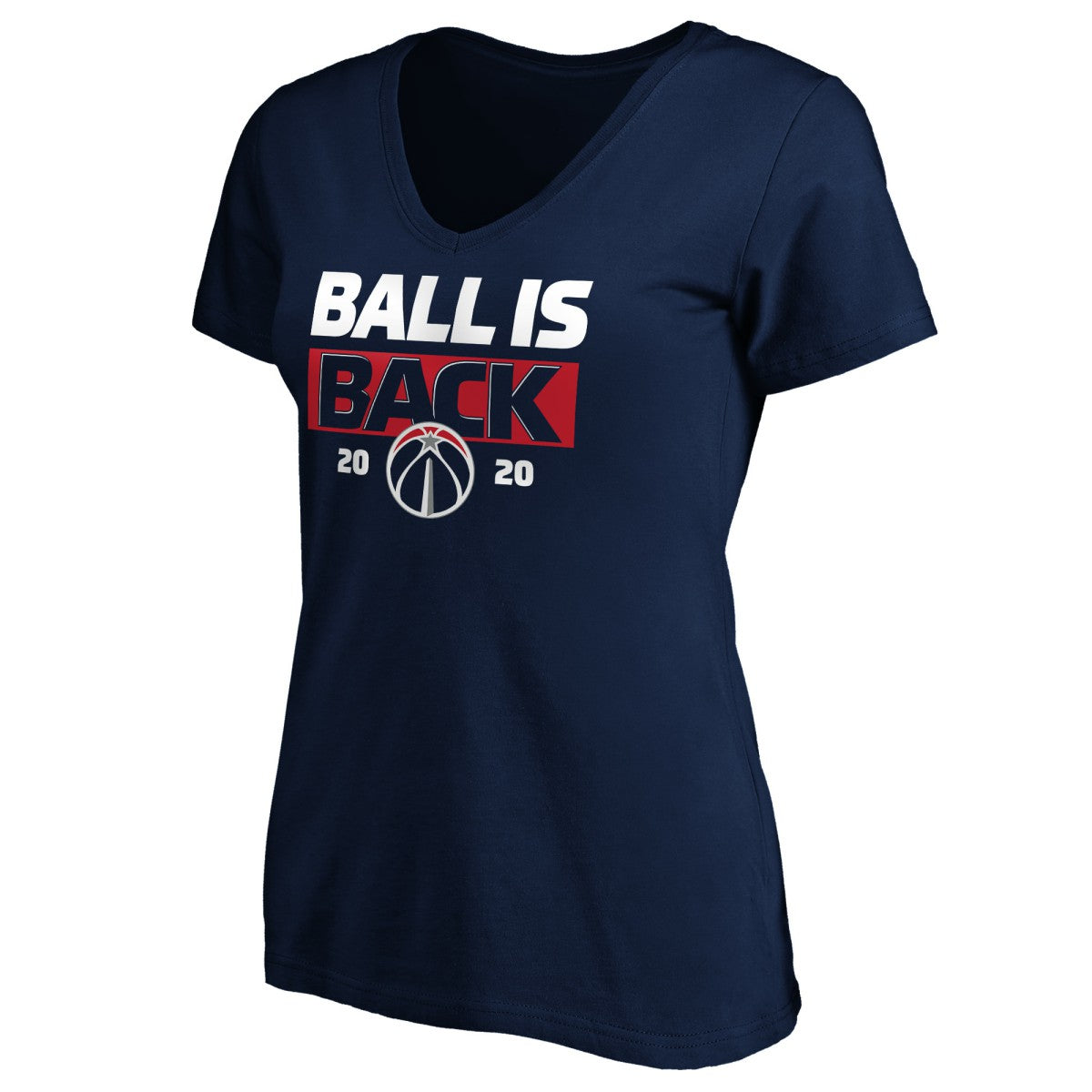 NBA - Washington Wizards Women's Ball Is Back V-Neck T-Shirt - Navy
