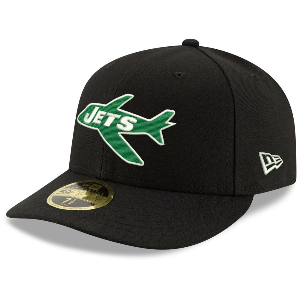 New York Jets New Era Omaha Throwback Low Profile 59FIFTY Fitted Hat Black - NFL
