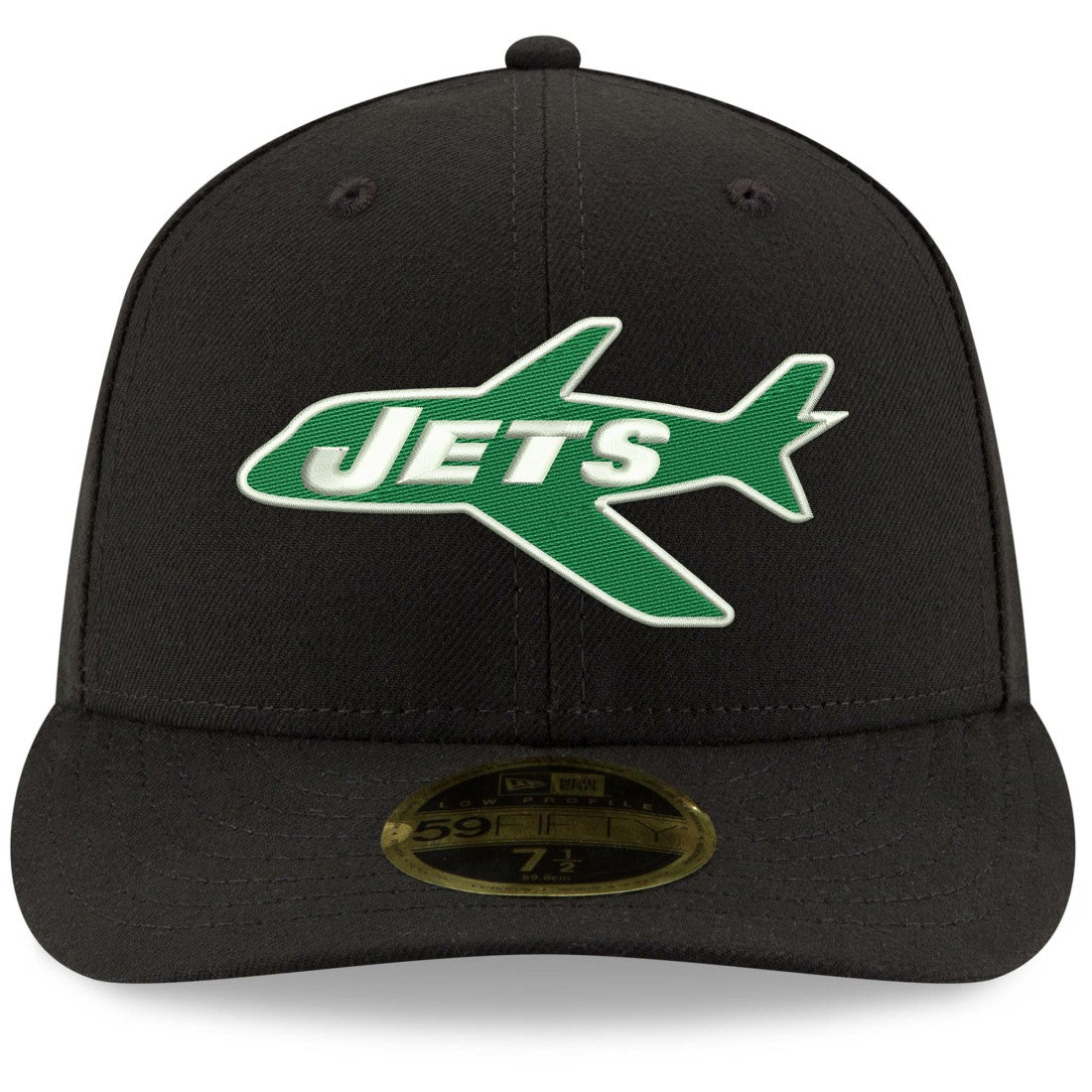 New York Jets New Era Omaha Throwback Low Profile 59FIFTY Fitted Hat Black - NFL