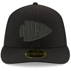 Kansas City Chiefs New Era Alternate Logo Black on Black Low Profile 59FIFTY II Fitted Hat Black - NFL