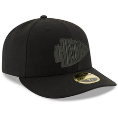 Kansas City Chiefs New Era Alternate Logo Black on Black Low Profile 59FIFTY II Fitted Hat Black - NFL