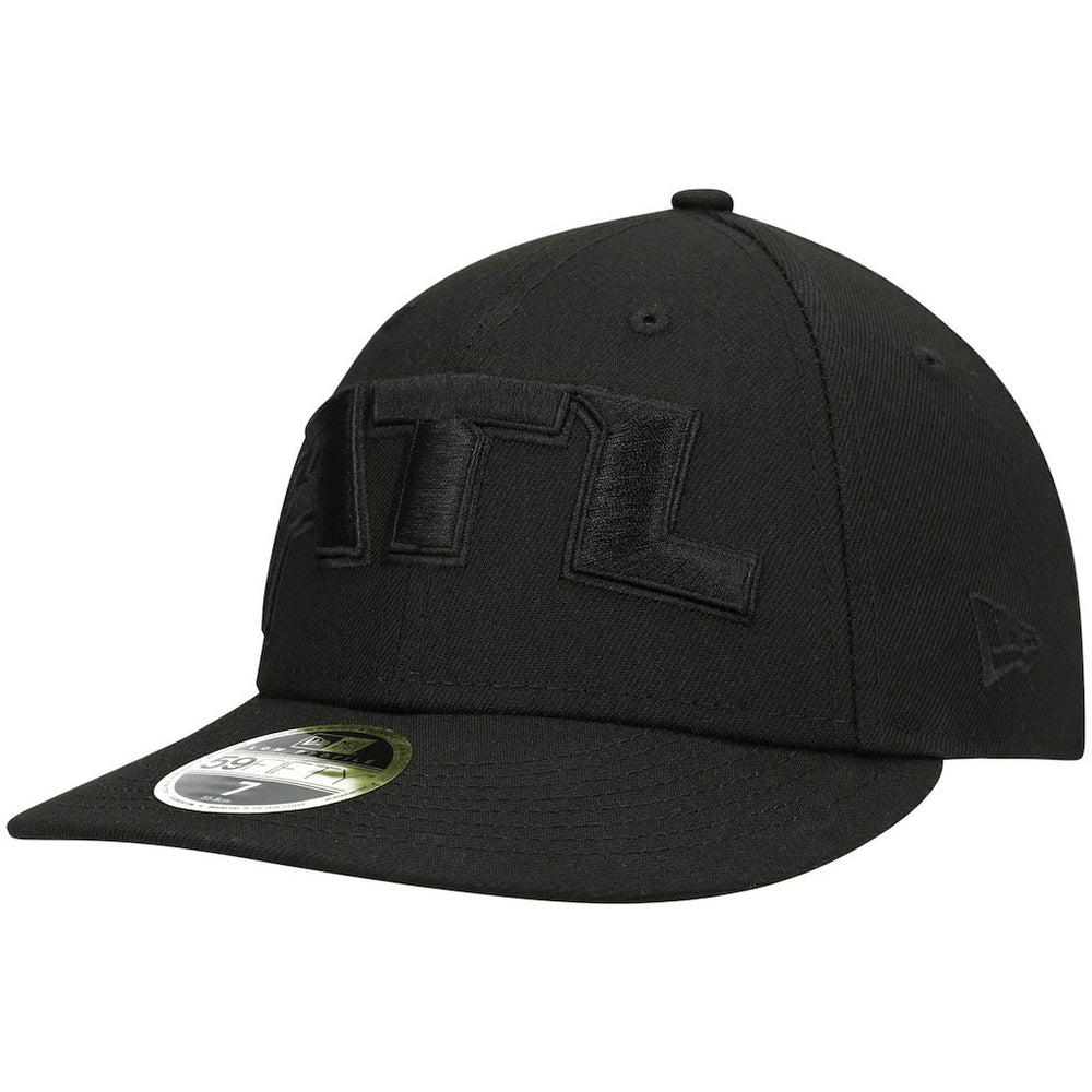 Atlanta Falcons New Era Alternate Logo Black on Black Low Profile 59FIFTY II Fitted Hat Black - NFL