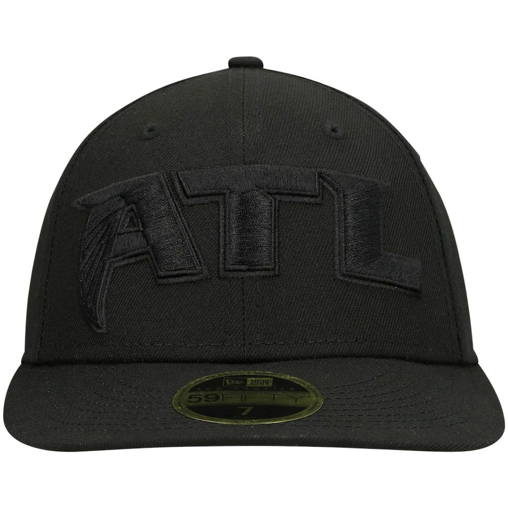 Atlanta Falcons New Era Alternate Logo Black on Black Low Profile 59FIFTY II Fitted Hat Black - NFL