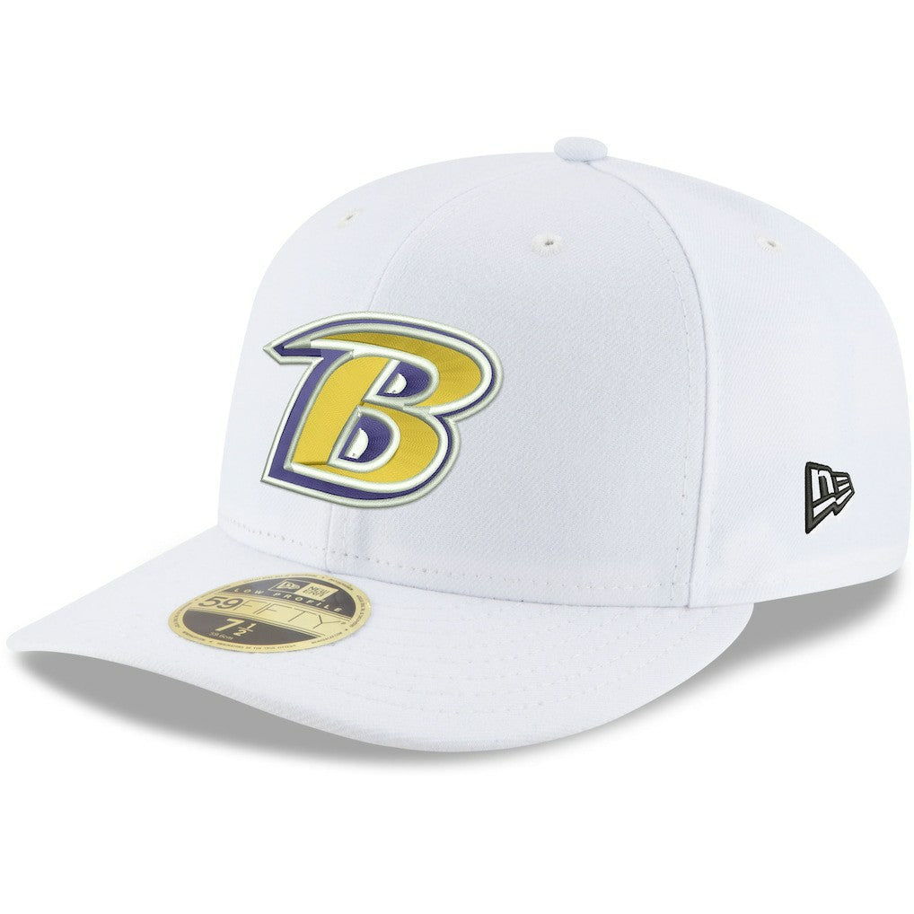 Baltimore Ravens New Era Omaha Low Profile 59FIFTY Fitted Hat White - NFL