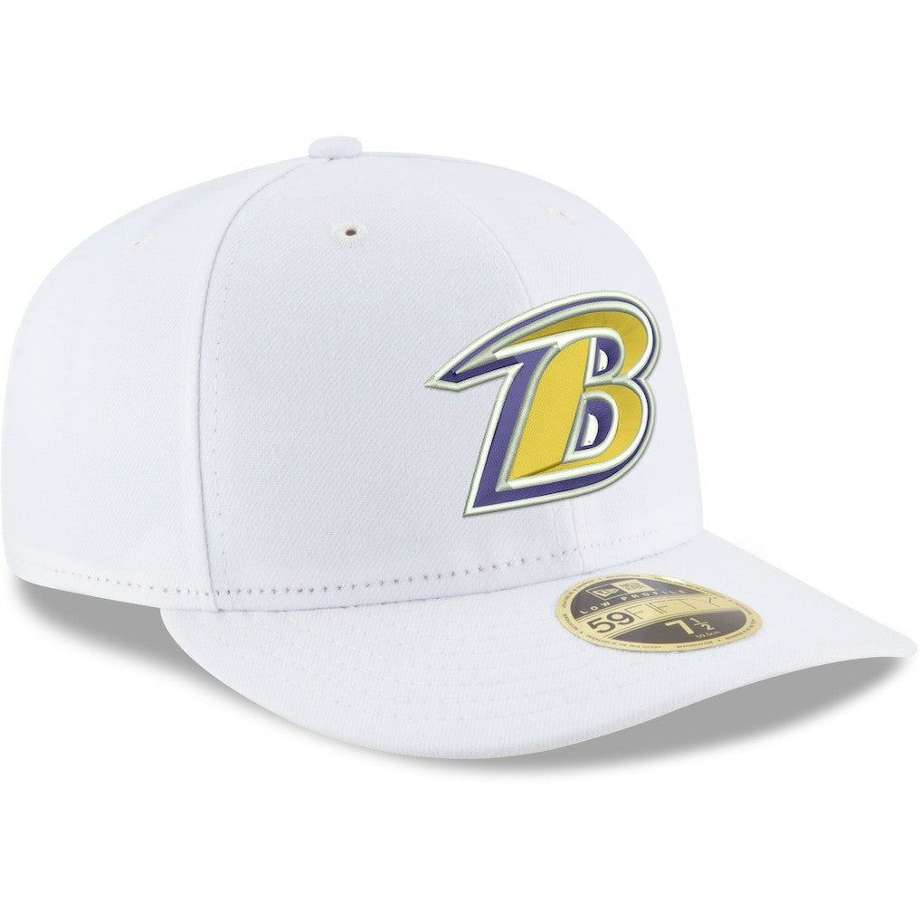 Baltimore Ravens New Era Omaha Low Profile 59FIFTY Fitted Hat White - NFL
