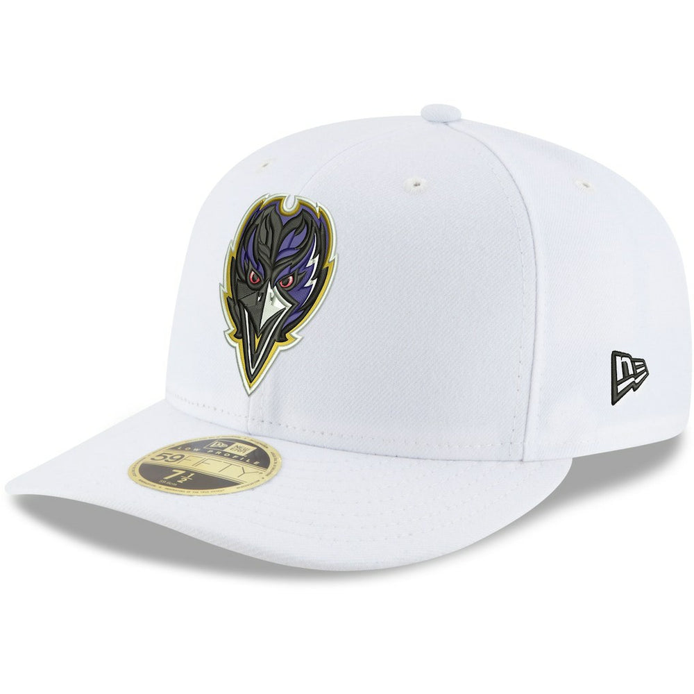 Baltimore Ravens New Era Omaha Low Profile 59FIFTY Fitted Hat White - NFL