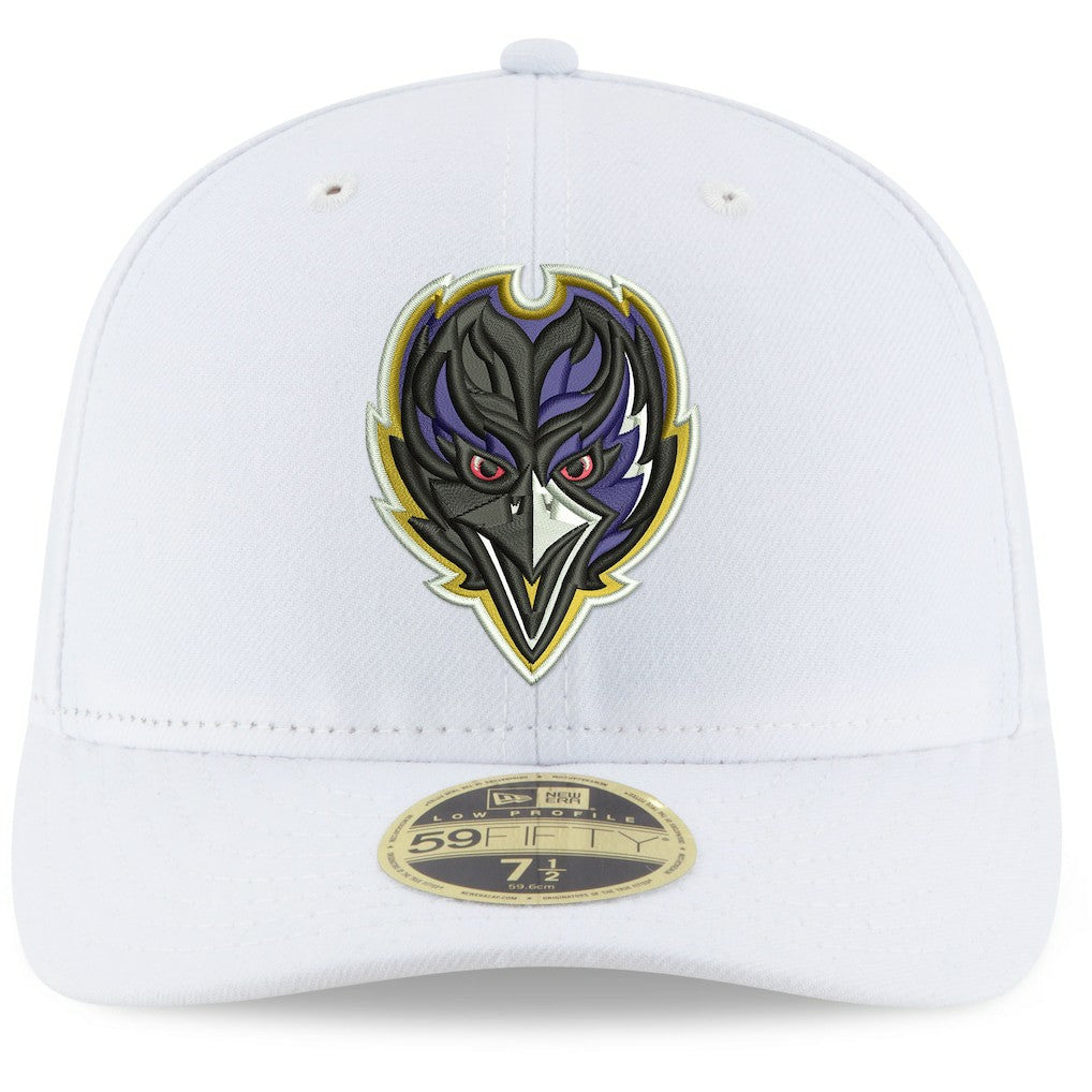 Baltimore Ravens New Era Omaha Low Profile 59FIFTY Fitted Hat White - NFL