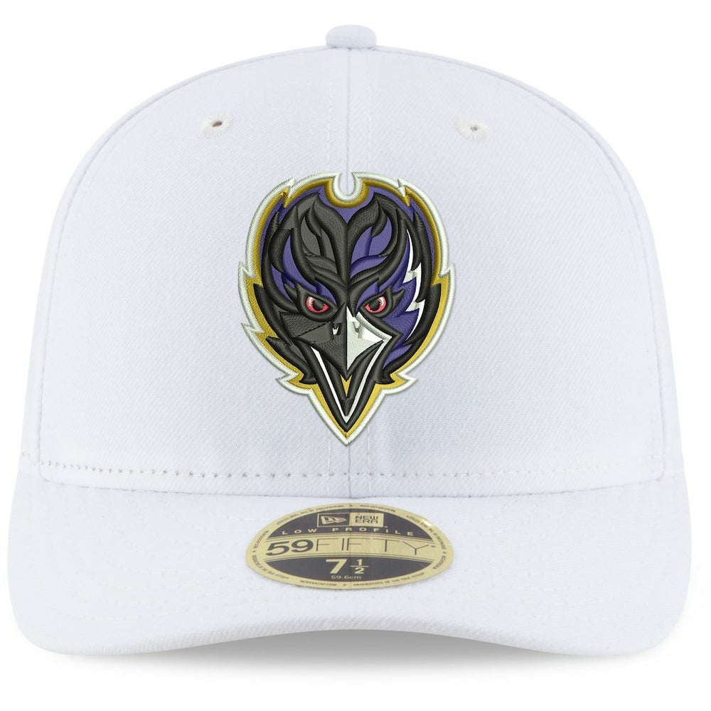 Baltimore Ravens New Era Omaha Low Profile 59FIFTY Fitted Hat White - NFL