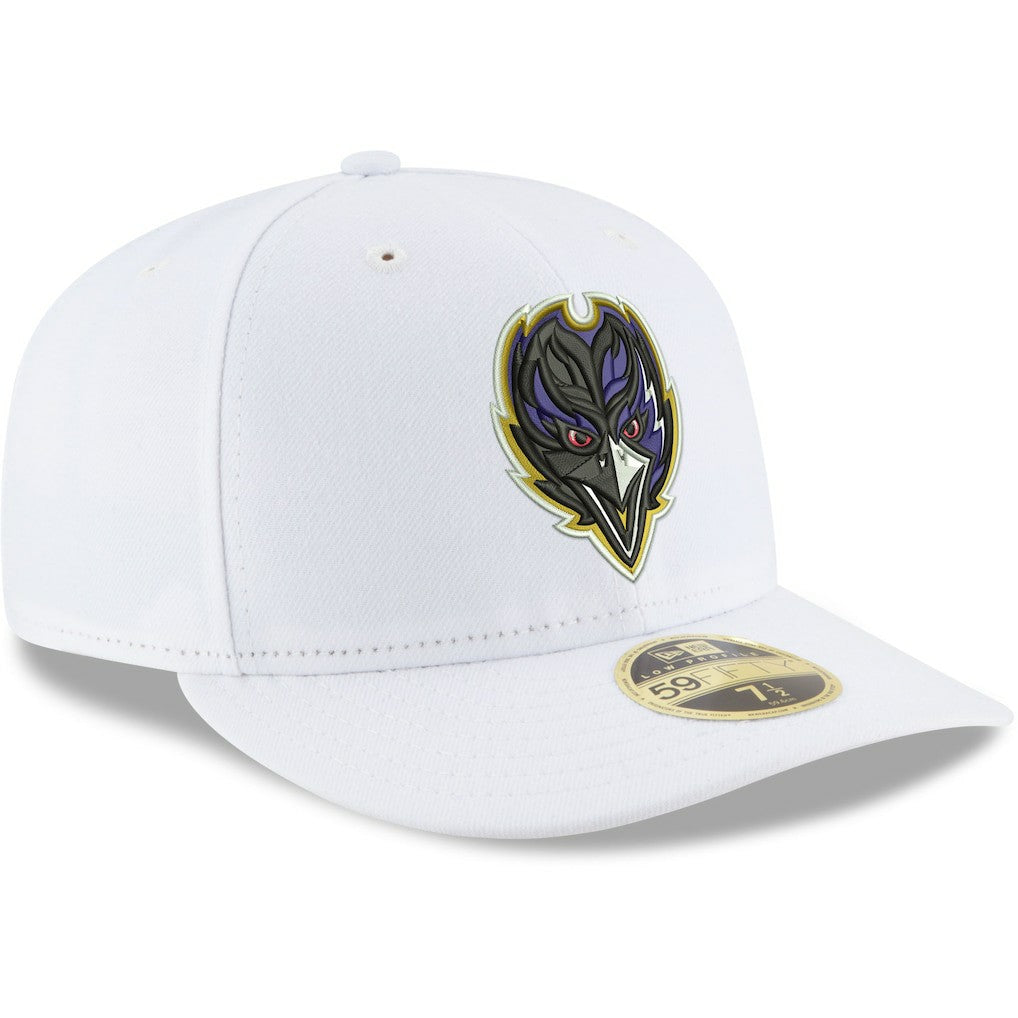 Baltimore Ravens New Era Omaha Low Profile 59FIFTY Fitted Hat White - NFL