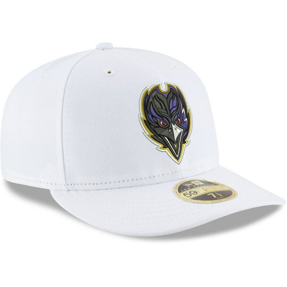 Baltimore Ravens New Era Omaha Low Profile 59FIFTY Fitted Hat White - NFL