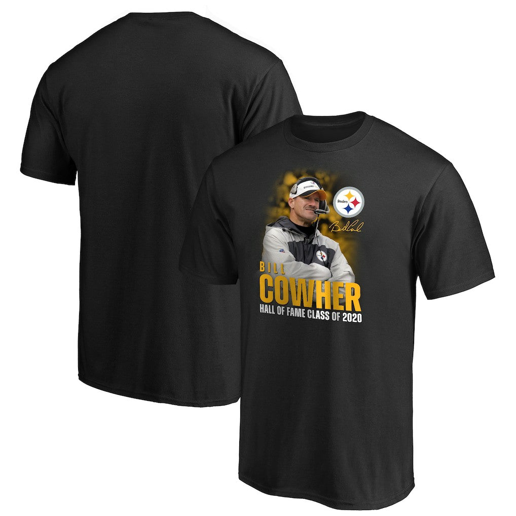 Bill Cowher Pittsburgh Steelers 2020 Pro Football Hall of Fame Inductee Coach Graphic T-Shirt Black - Fanatics
