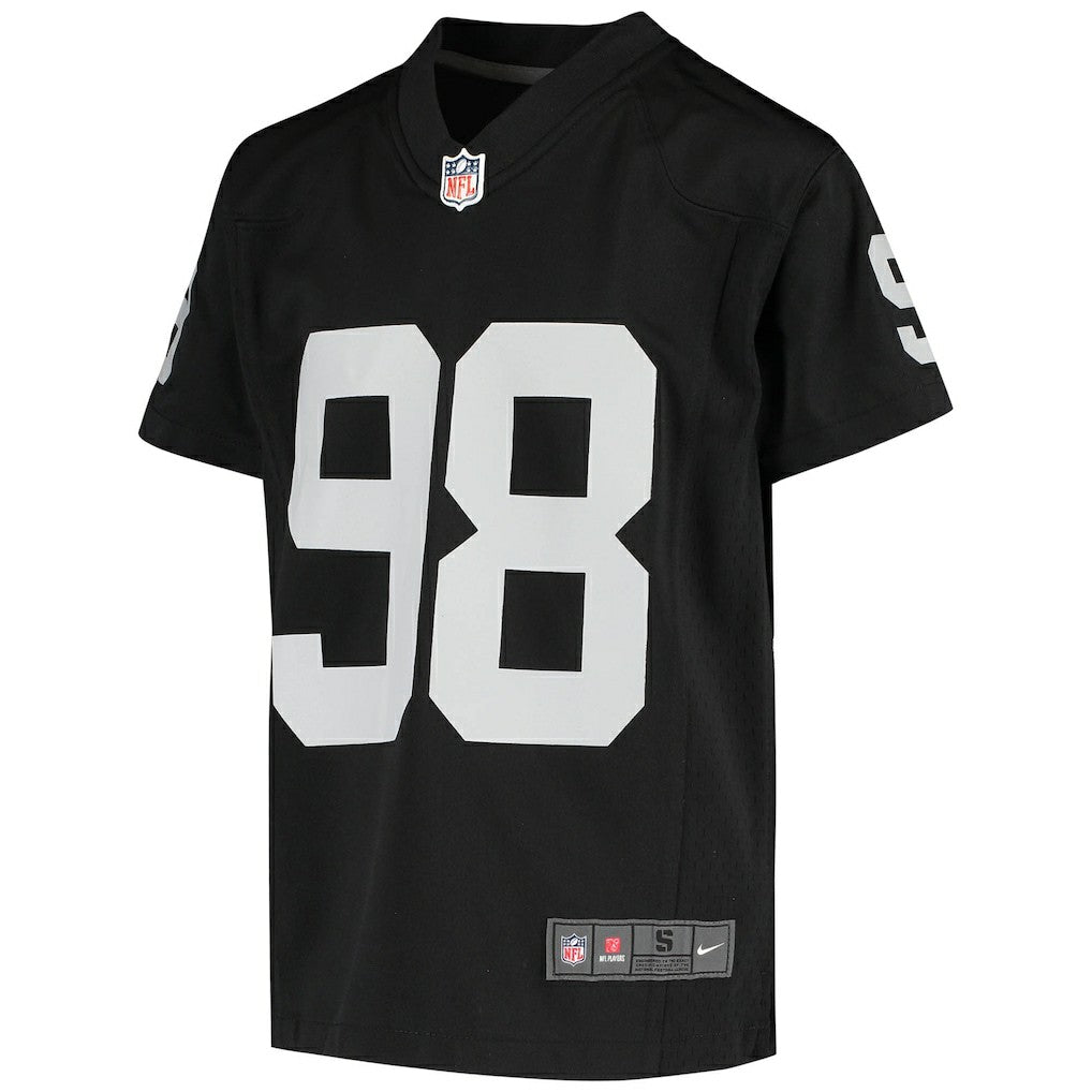 Maxx Crosby Las Vegas Raiders Youth Game Jersey Black - Nike