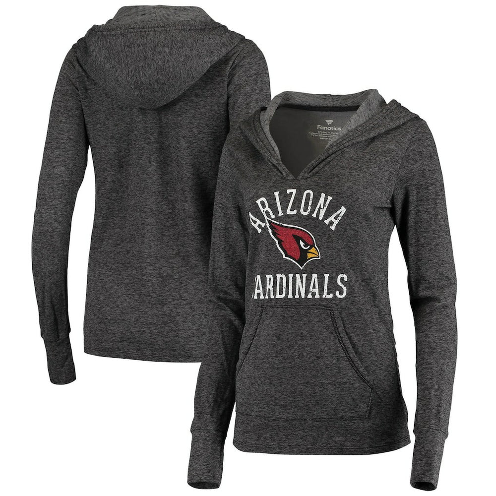 Arizona Cardinals Women's Doubleface Slub Pullover Hoodie Black - Fanatics
