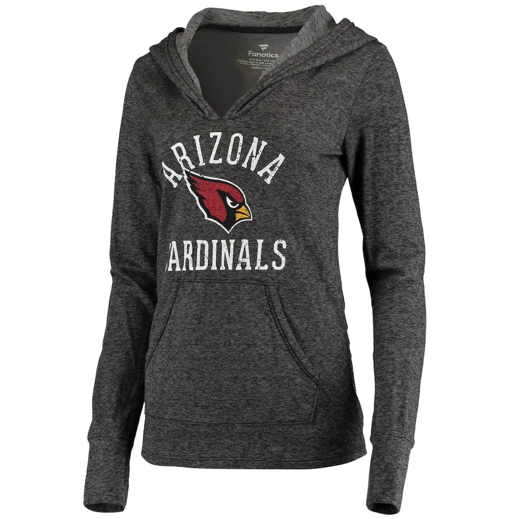Arizona Cardinals Women's Doubleface Slub Pullover Hoodie Black - Fanatics