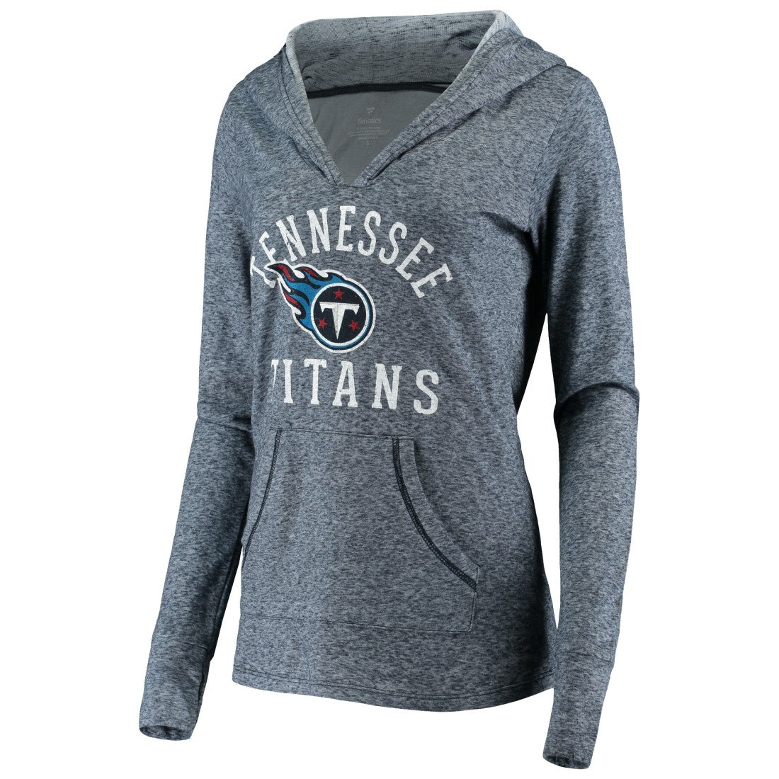 Tennessee Titans Women's Doubleface Slub Pullover Hoodie Heather Navy - Fanatics