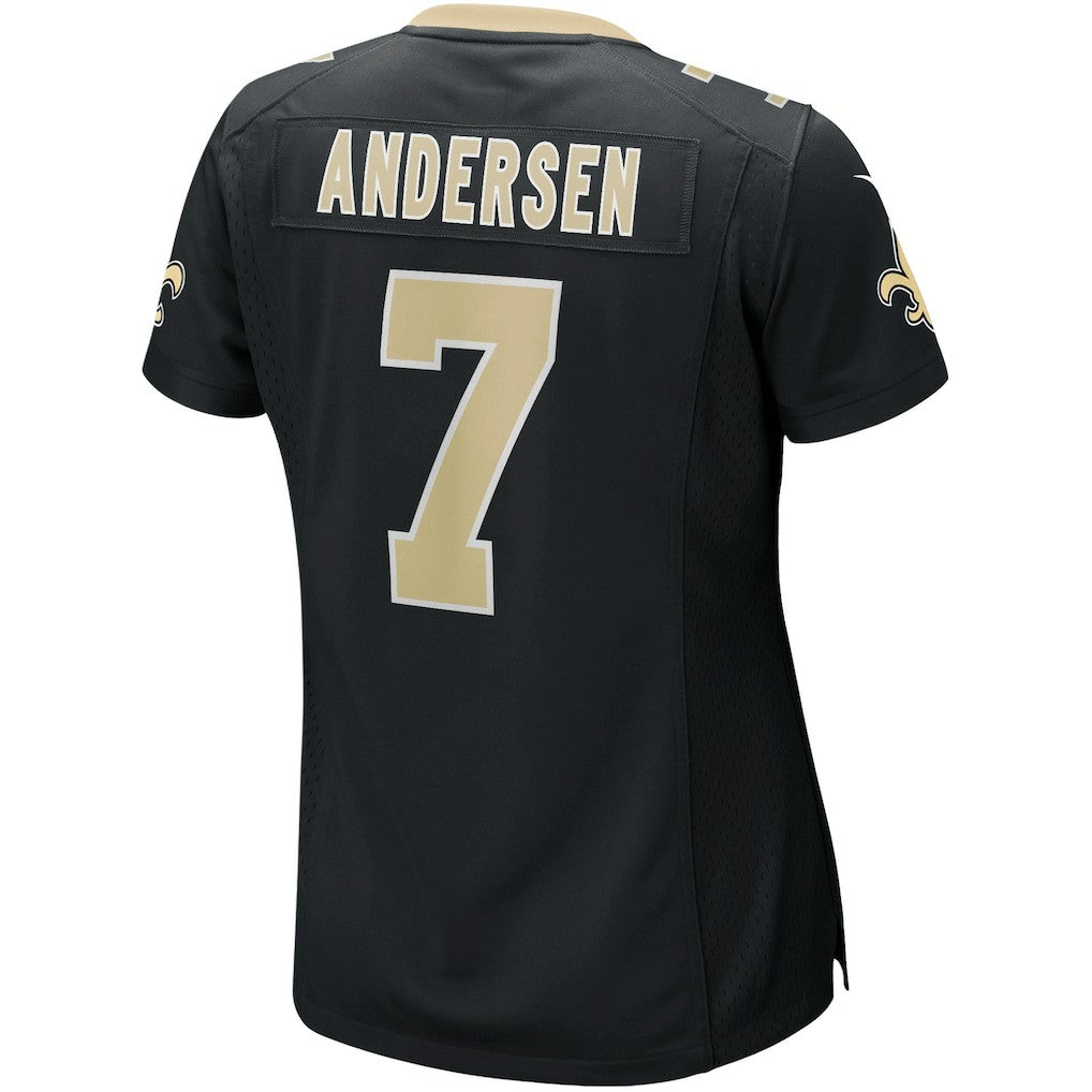 Morten Andersen New Orleans Saints Women's Game Retired Player Jersey Black - Nike