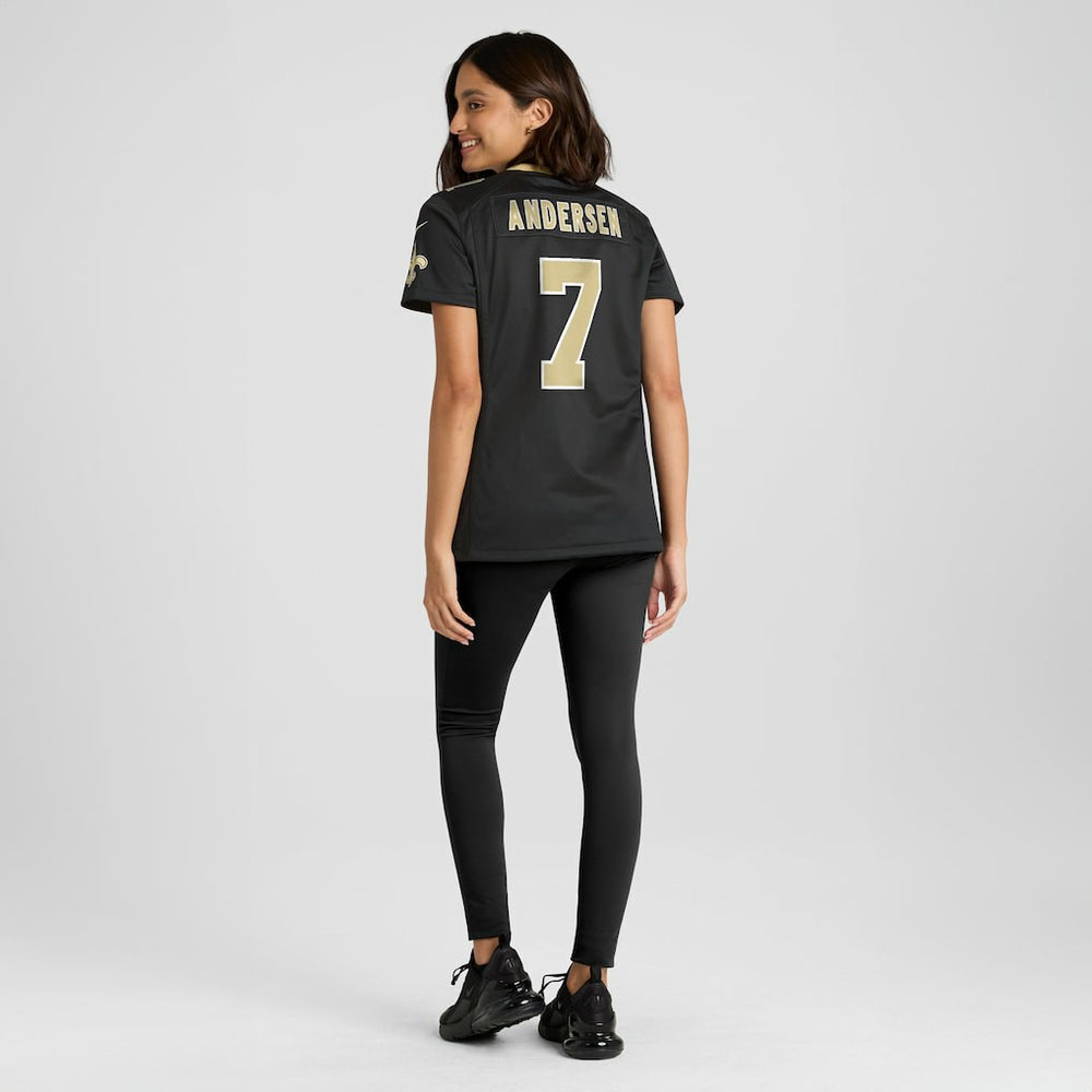 Morten Andersen New Orleans Saints Women's Game Retired Player Jersey Black - Nike