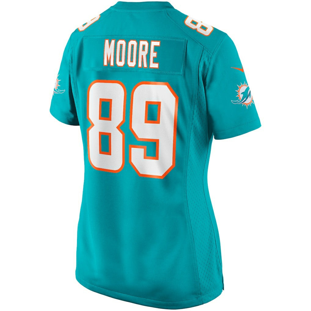 Nat Moore Miami Dolphins Women's Game Retired Player Jersey - Aqua | NFL Jerseys