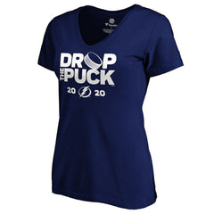 Tampa Bay Lightning - Women's Drop the Puck V-Neck T-Shirt Royal