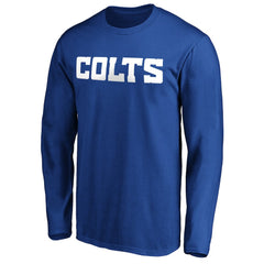 Indianapolis Colts #1 Dad Long Sleeve Team Logo T-Shirt Royal - NFL