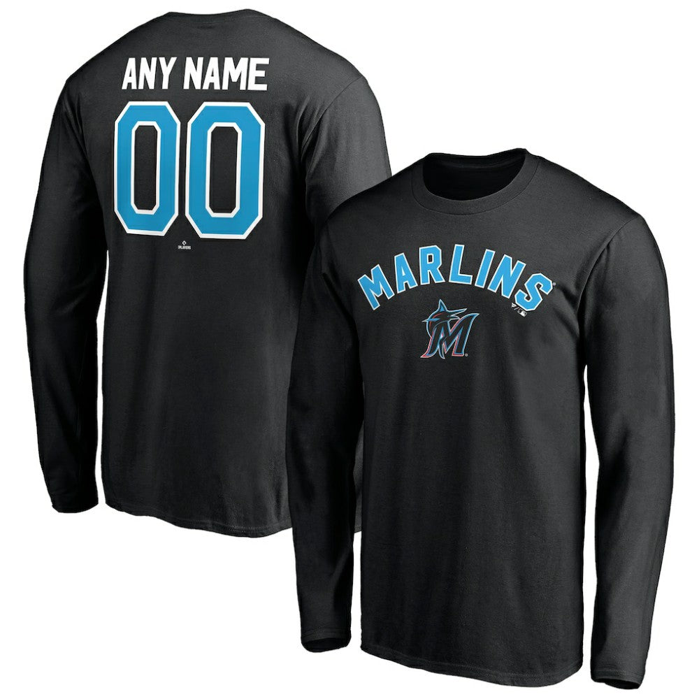 Miami Marlins Personalized Winning Streak Name & Number Long Sleeve T-Shirt Sale