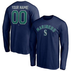 Seattle Mariners Personalized Winning Streak Name & Number Long Sleeve T-Shirt Clearance
