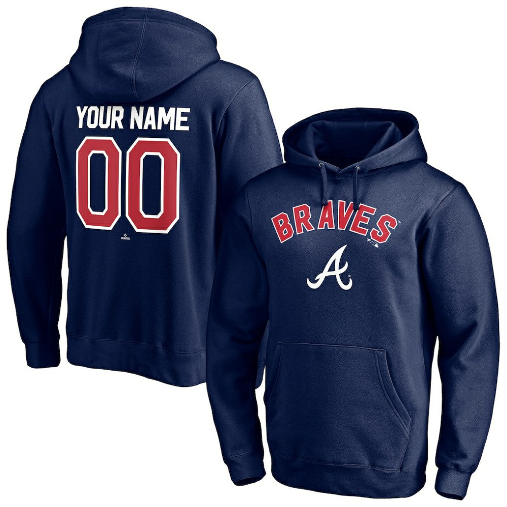 Atlanta Braves Personalized Winning Streak Name & Number Pullover Hoodie On Sale