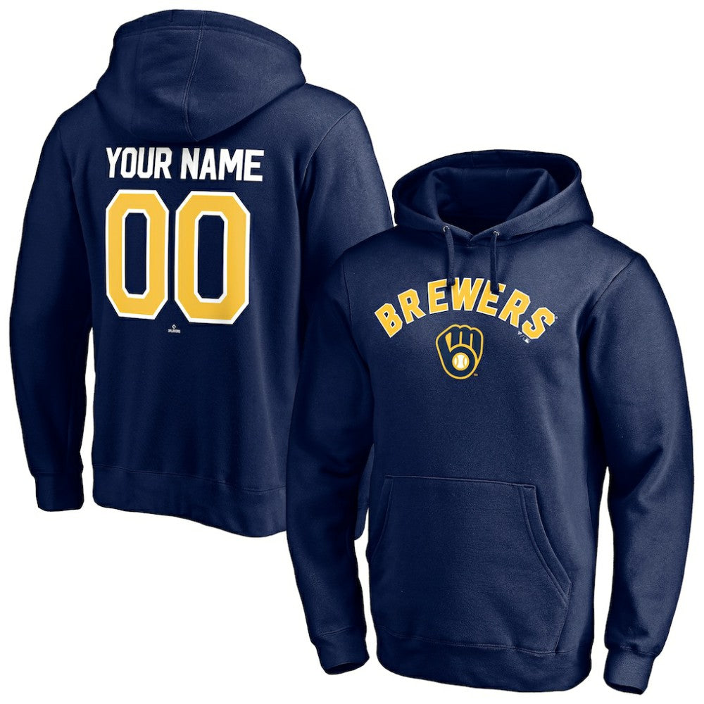 Milwaukee Brewers Personalized Winning Streak Name & Number Pullover Hoodie Near Me